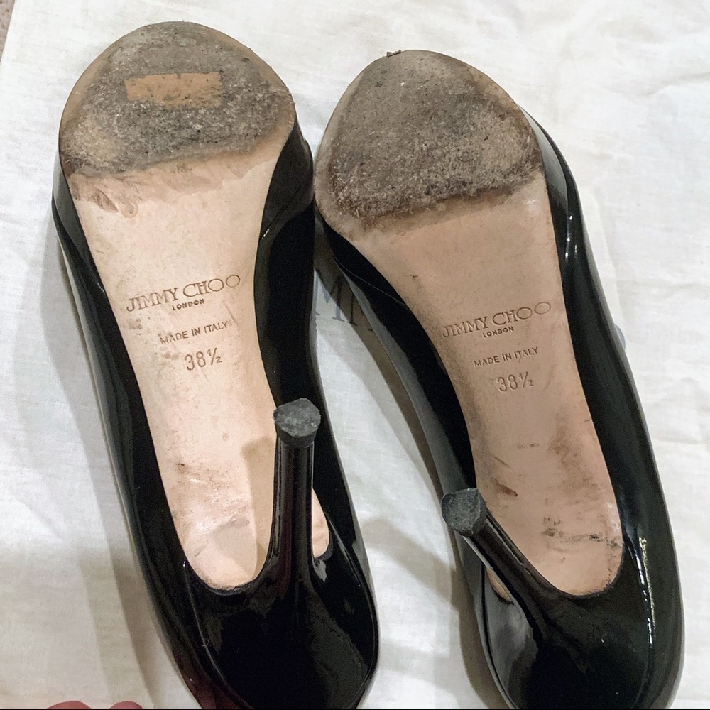 Jimmy Choo Black Luna Leather Heels - Picture 7 of 8